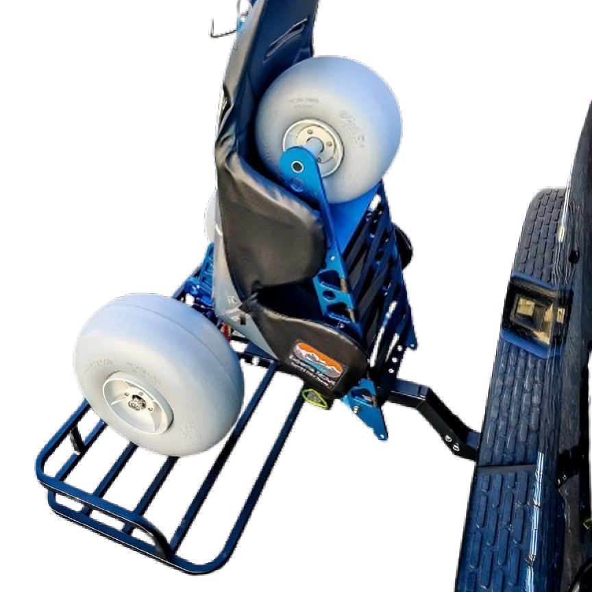 motus mover, all-terrain wheelchair trailer