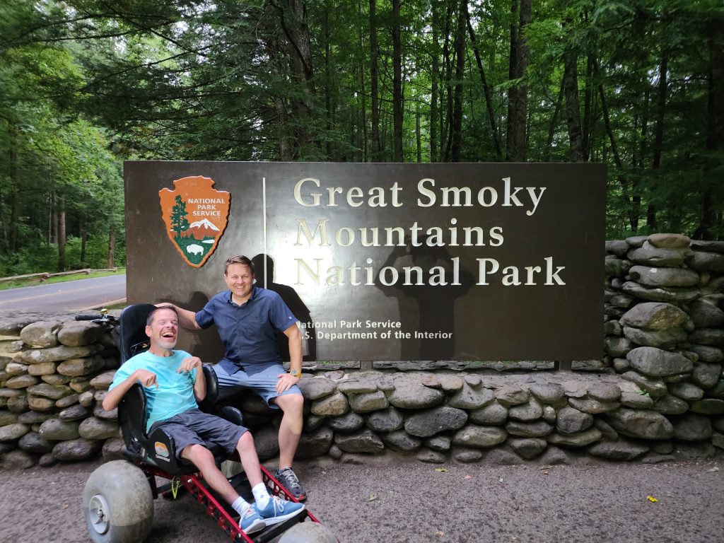 Adaptive Hiking Wheelchair in the Great Smokey Mountains National Park