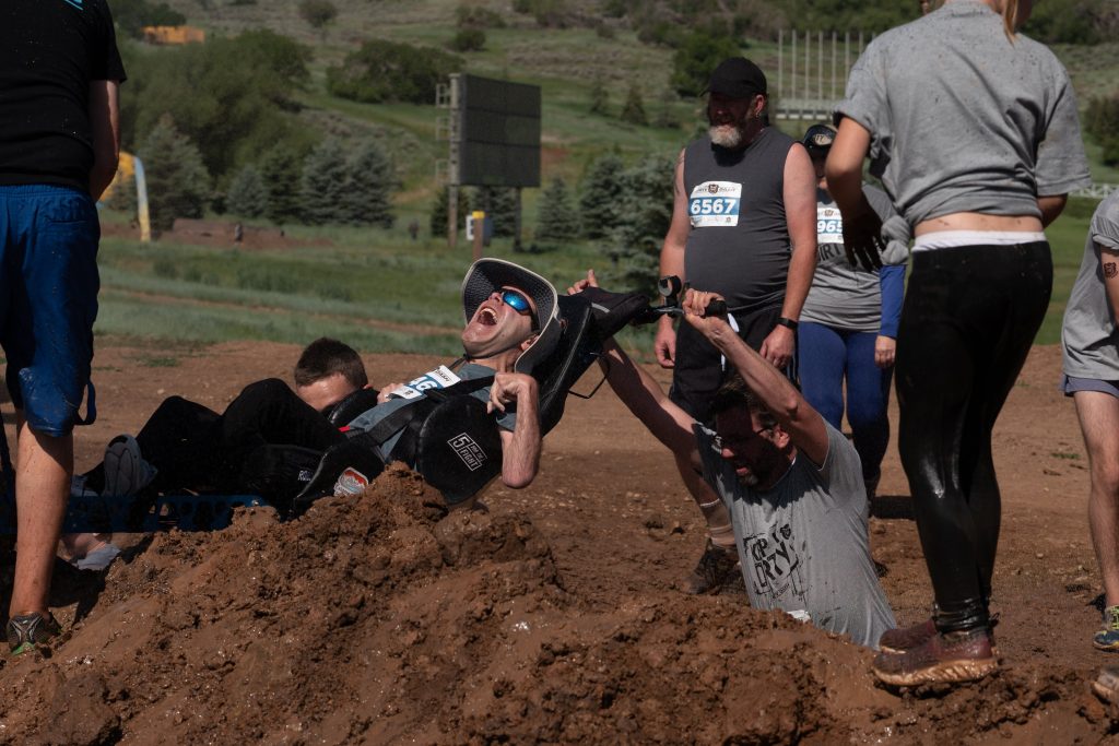 Extreme Motus all-terrain wheelchair in the Dirty Dash Mud run