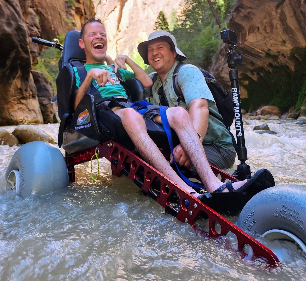 Extreme Motus all-terrain wheelchair at zion national park