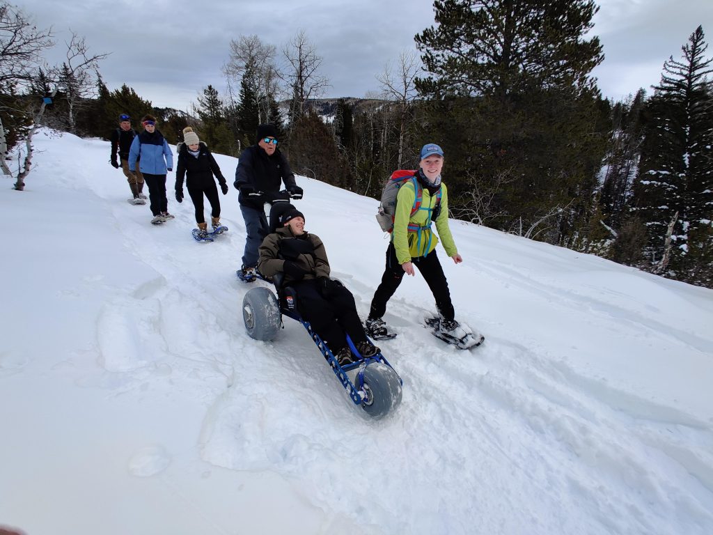 All-Terrain Wheelchair Snowshoeing 