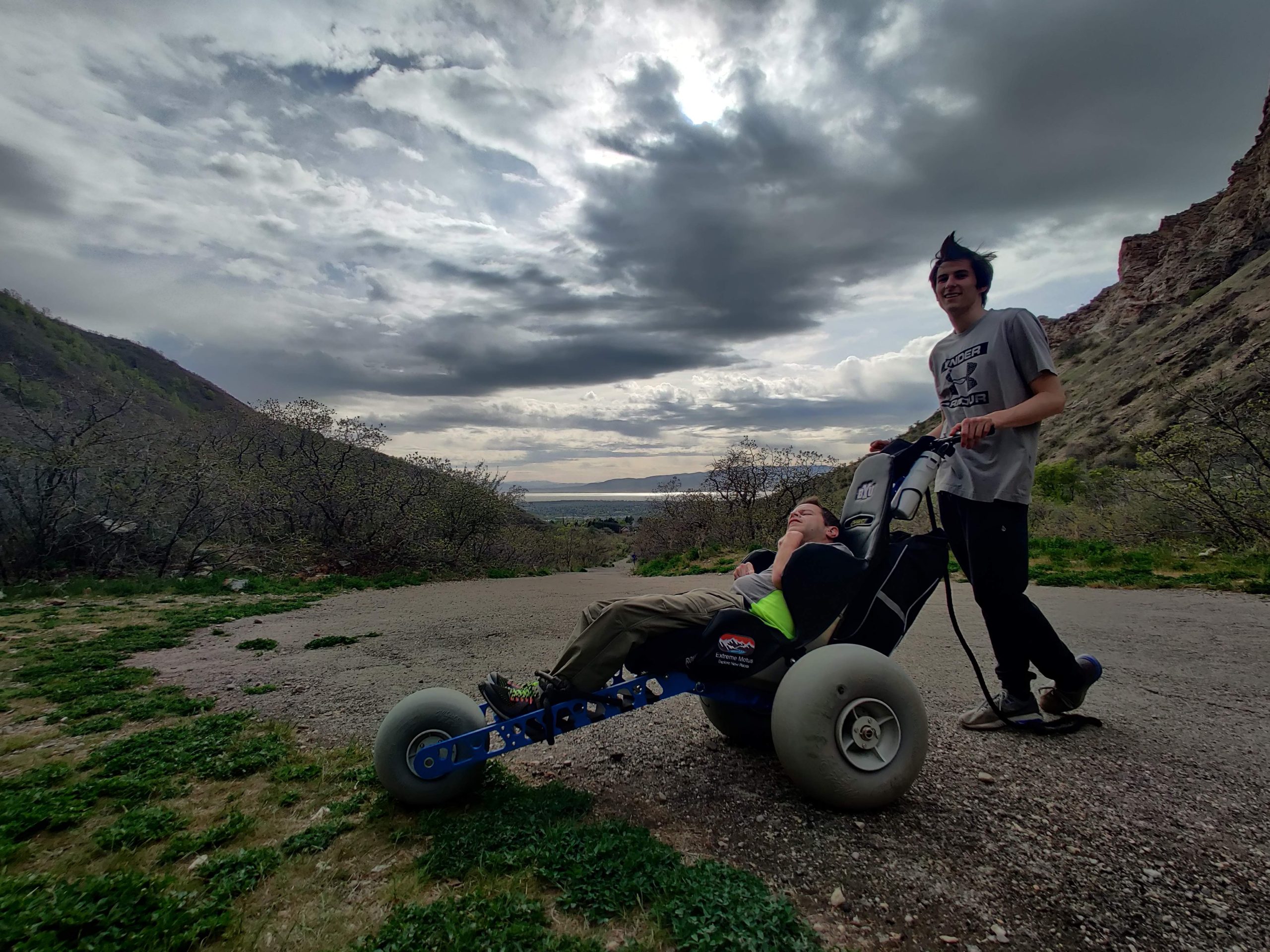 Adaptive Hiking Wheelchair On the way to Kyhv Peak, Utah.