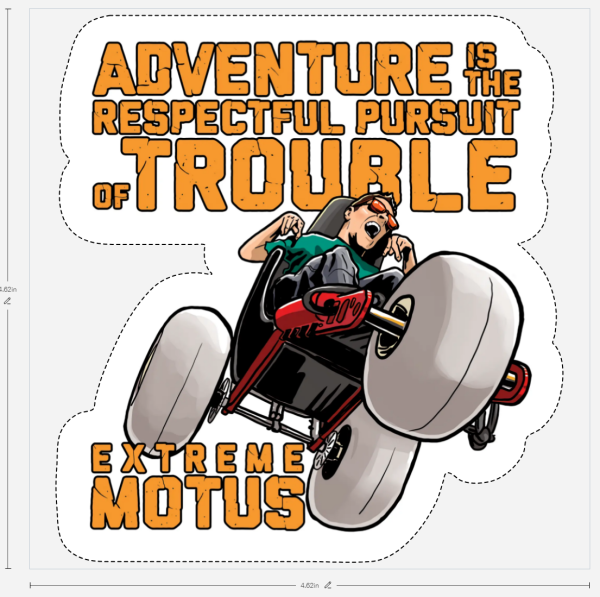 Extreme Motus Trouble Sticker - Image 2