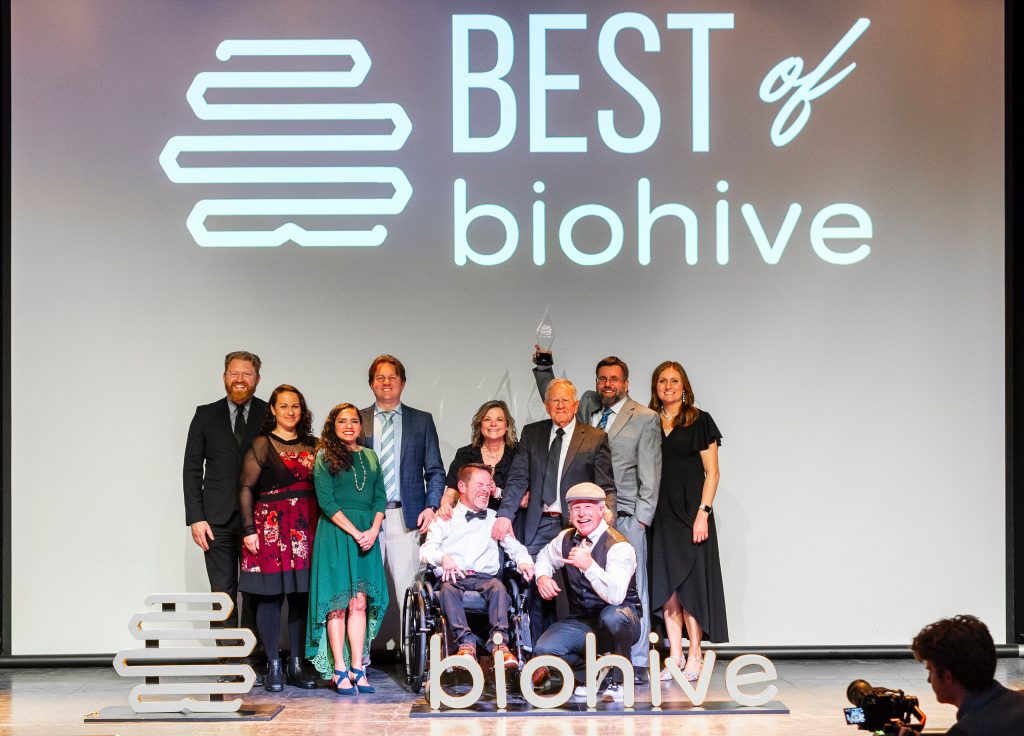 Extreme Motus wins an award at Biohive Live Feb. 2025.