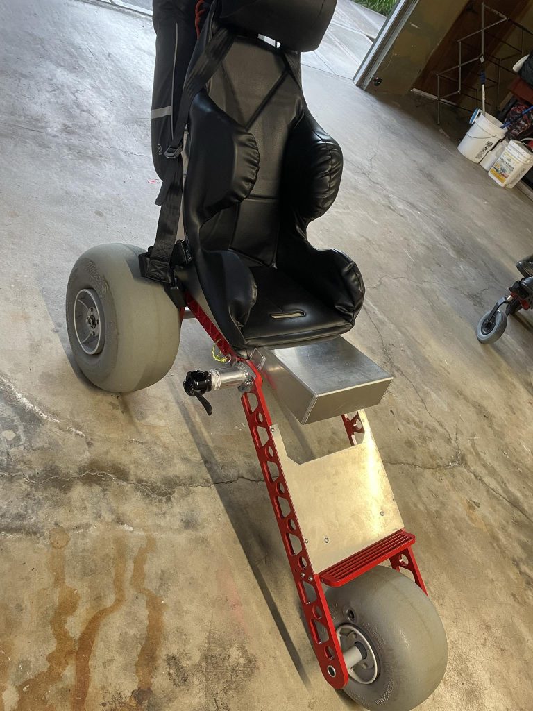 Modifications to an extreme motus all terrain wheelchair.