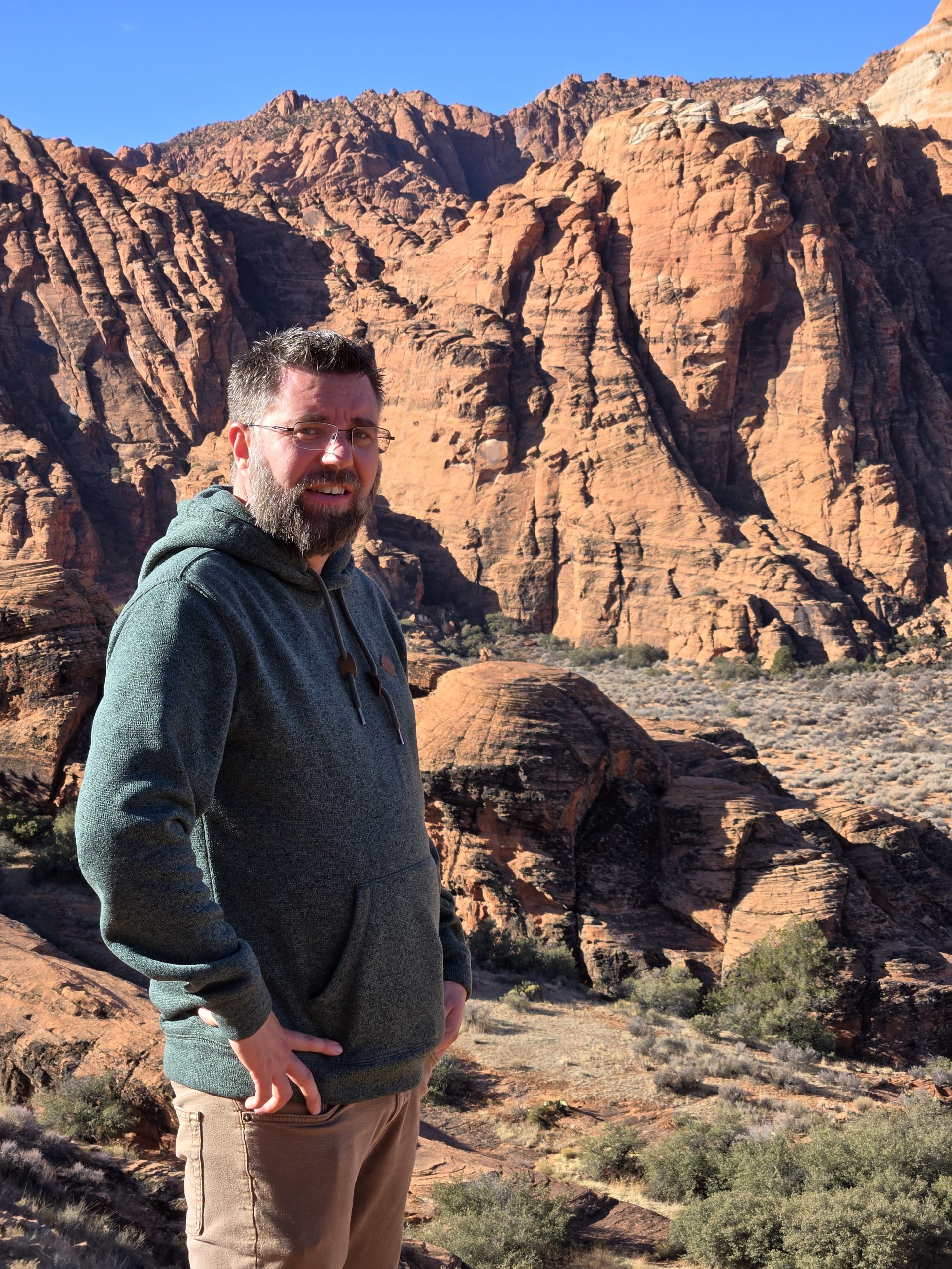 Adam Beesley, CEO of Extreme Motus, at Snow Canyon State Park