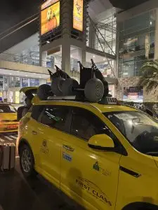 Extreme Motus all terrain wheelchairs for Casa de Fe wheelchairs on taxi in Ecuador.